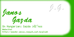 janos gazda business card